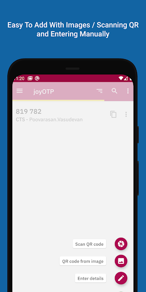 joyOTP additional app preview